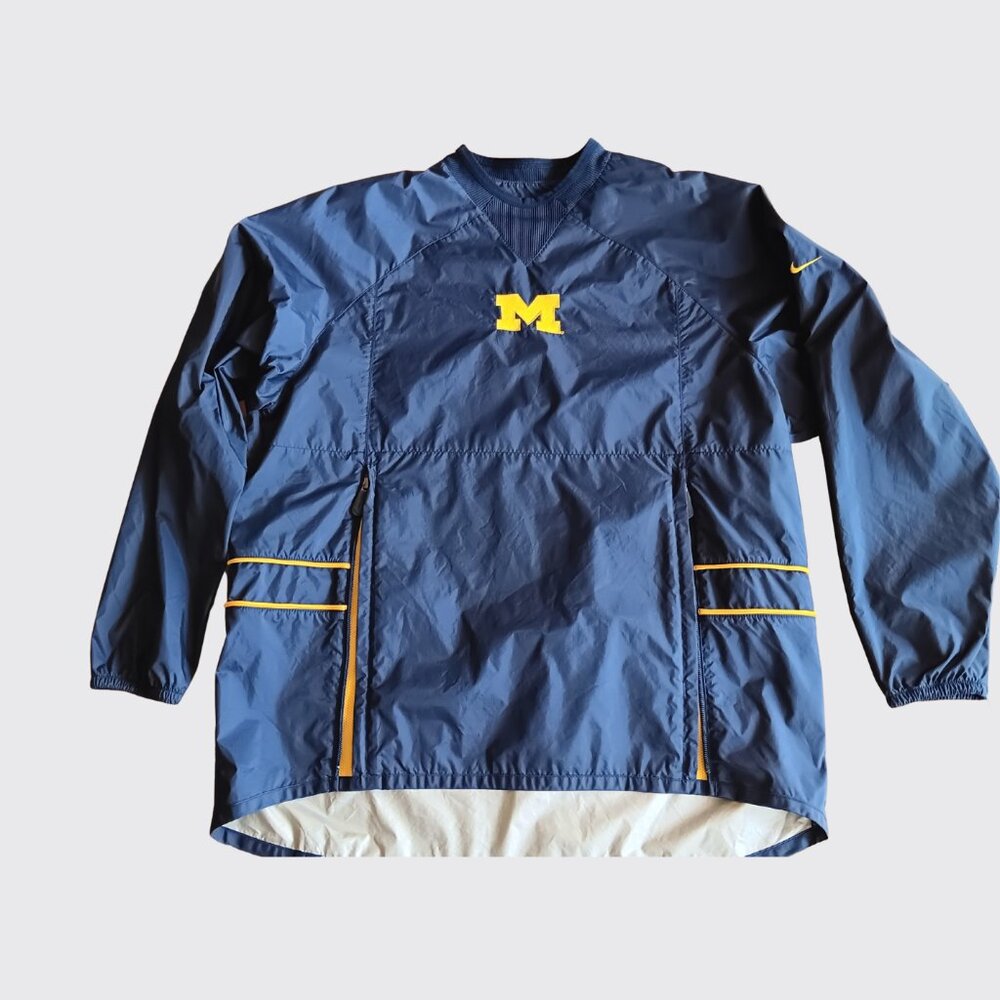 Classic Nike Michigan Wolverine Pullover Jacket Size M
